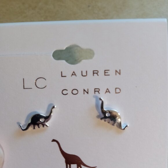 NEW Lauren Conrad dinosaur earrings - Picture 2 of 2